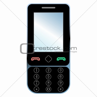 mobile phone isolated on white