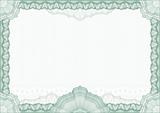 Classic guilloche border for diploma or certificate with protect