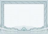 Classic guilloche border for diploma or certificate with protect