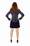 Woman in business suit - rear view