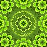 Repeating green floral pattern