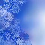 Blue christmas background with snowflakes. EPS 8
