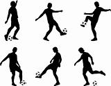 soccer players silhouettes