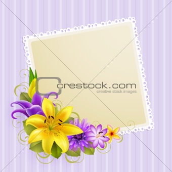 flowers and place for text