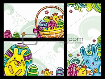 Decorative Easter floral banners 2