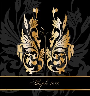 Abstract Gold Butterfly. Vector