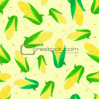 corn ears seamless pattern