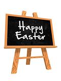 3d iblackboard with happy easter