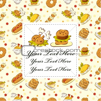 fast food restaurant card