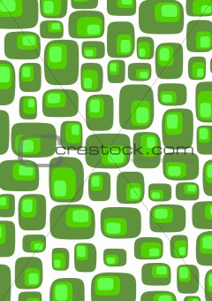Retro green rounded squares