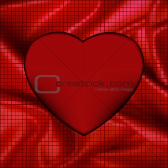 Abstract mosaic glowing heart background. EPS 8
