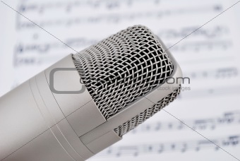 microphone and notes