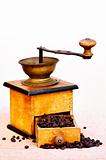 coffee mill and beans
