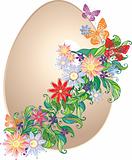 Floral easter egg
