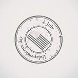 Independence day stamp