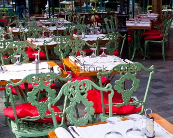 Cafe terrace in paris