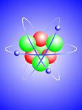 A vector illustration of a lithium atom 