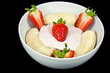 healthy yogurt breakfast with fruits
