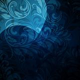 background with seamless floral pattern in blue