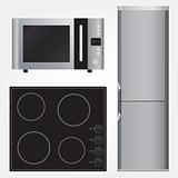 Ceramic Stove, Refrigerator And Microwave