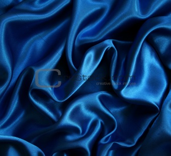 Smooth elegant dark blue silk 