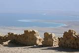 Dead sea view from Masada Mountain