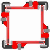 pipe wrench photo frame