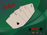 poker cards composition