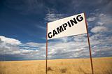 Camping signboard