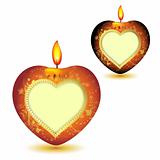 Candles with heart shape