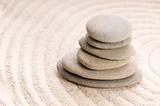 Zen. Stone and sand 