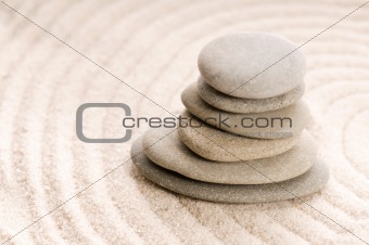 Zen. Stone and sand 