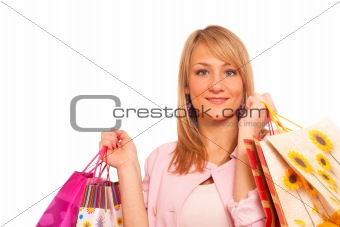 Beautiful Girl with Shopping Bags