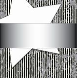 grunge striped background with star
