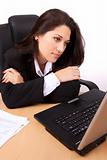 Young woman relax at work