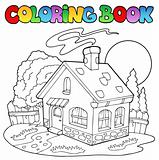 Coloring book with small house