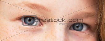 Eyes of teenager girl