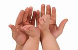 hands of a man and a child