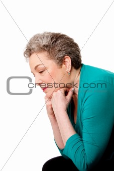 Senior woman thinking of her future
