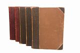 Group Old books brown color
