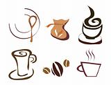 vector coffee elements set
