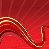 red waves vector