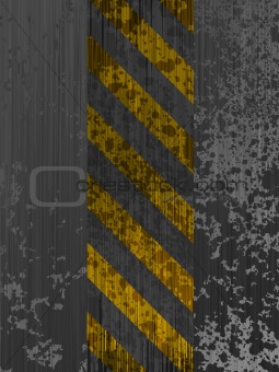 A grungy and worn hazard stripes texture. EPS 8