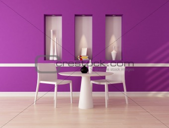 purple dining room