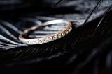 Diamond ring from white gold