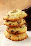 homemade cookies with chocolate chips and pieces of chocolate