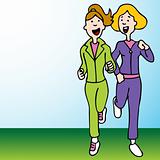 Two Women Jogging