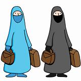 Muslim Woman Wearing Burka