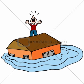 Image 3691306: Flooded House from Crestock Stock Photos