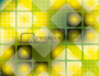Yellow abstract background with squares